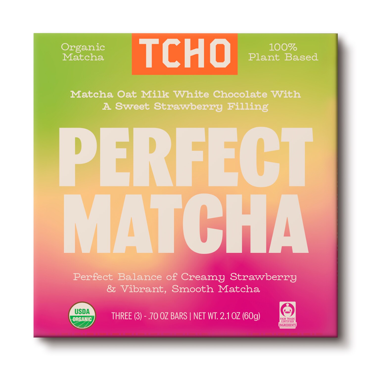 Tcho Matcha Oat Milk White Chocolate, Perfect Matcha