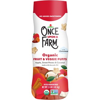 Once Upon a Farm Fruit & Veggie Puffs Apple, Sweet Potato & Coconut
