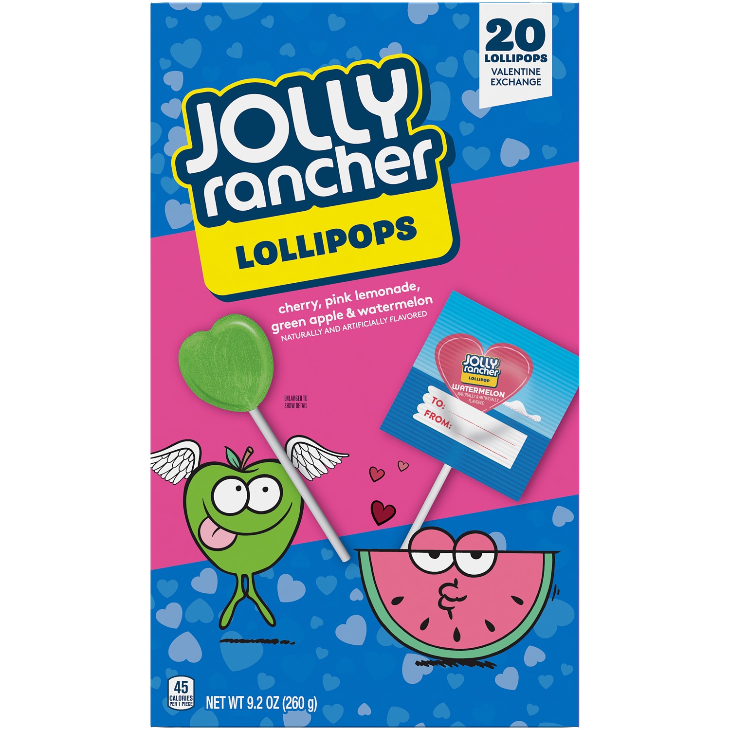 Jolly Rancher Assorted Fruit Flavored, Valentine Exchange Lollipops
