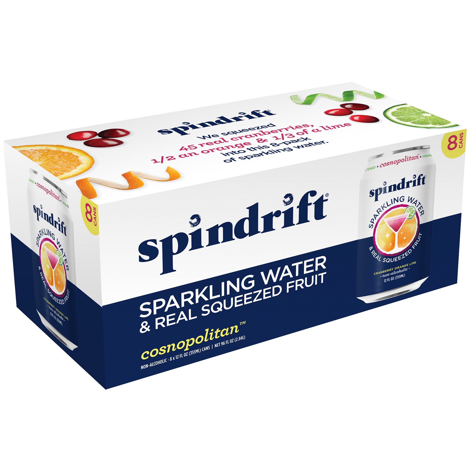 Spindrift Sparkling Water, Cosnopolitan, Cans