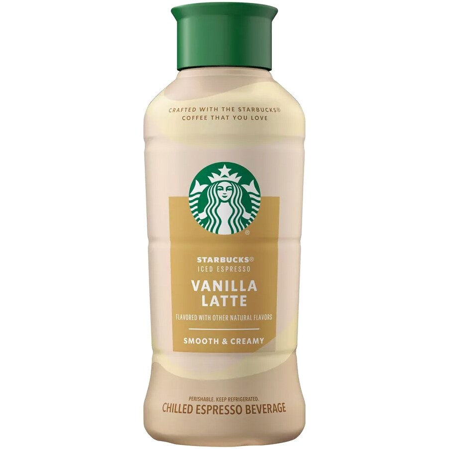 Starbucks Iced Espresso, Vanilla Latte, Plastic Bottle