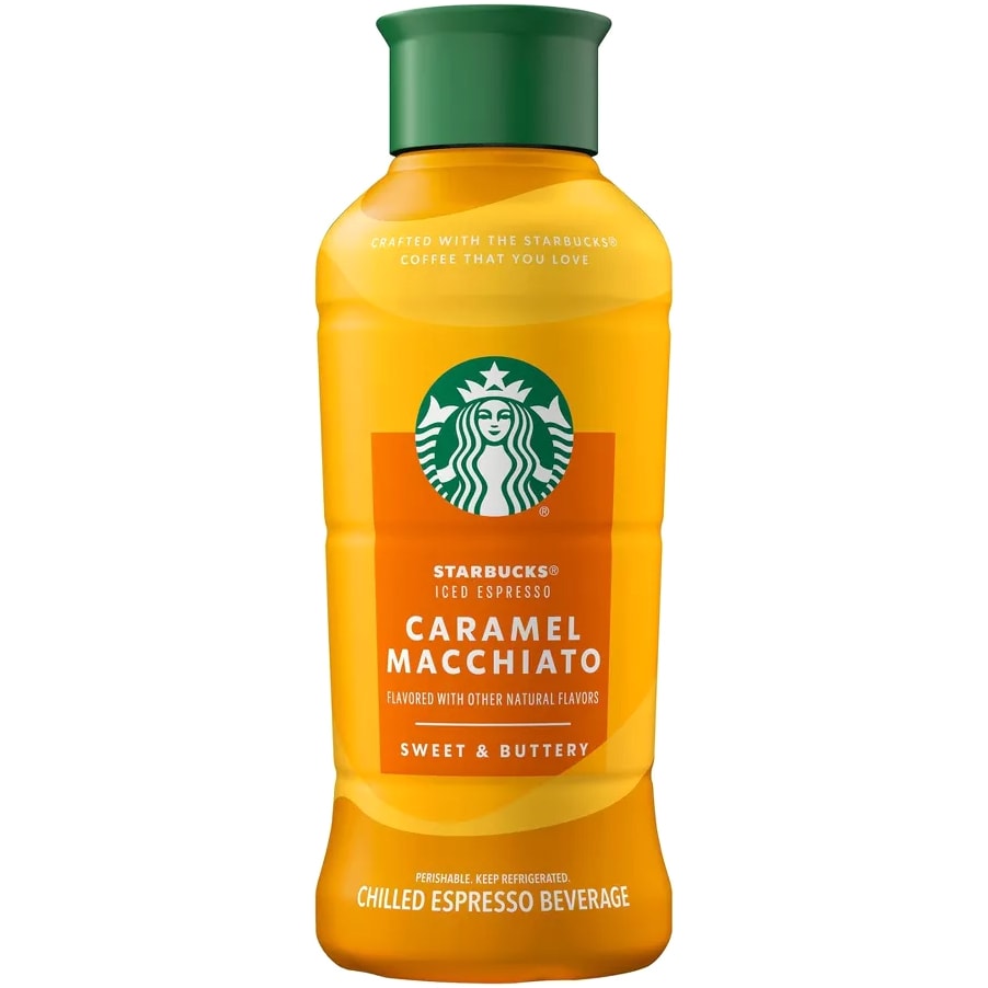 Starbucks Iced Espresso, Caramel Macchiato, Plastic Bottle