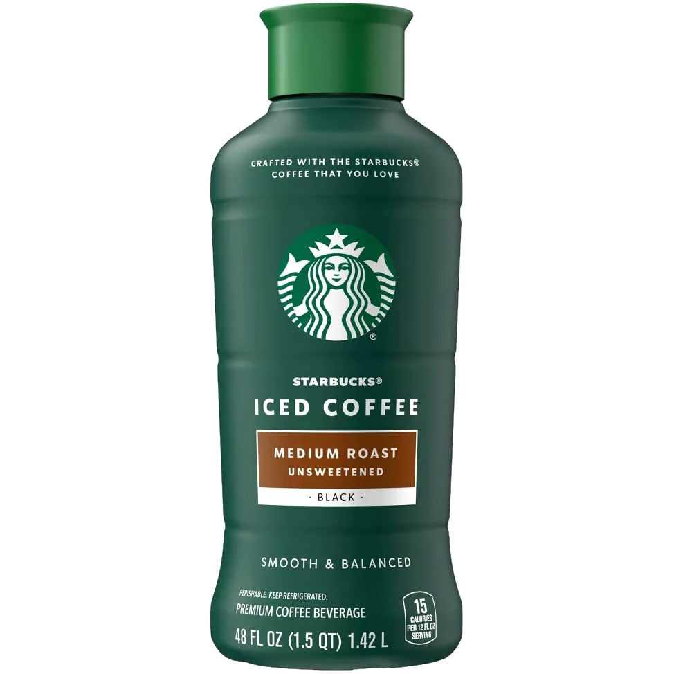 Starbucks Iced Coffee, Unsweetened Medium Roast, Plastic Bottle