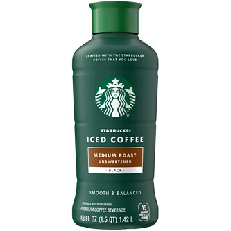 Starbucks Iced Coffee, Unsweetened Medium Roast, Plastic Bottle