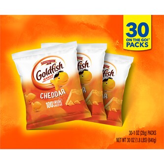 Pepperidge Farm Goldfish Crackers Multi-Packs, Cheddar Cheese