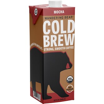 Wandering Bear Organic Cold Brew Coffee, Mocha