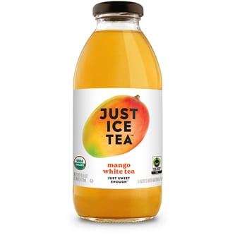 Just Iced Tea Organic Mango White Tea, Glass Bottle