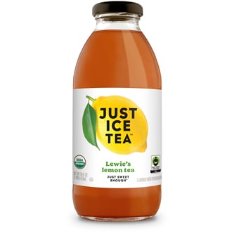 Just Iced Tea Organic Lewie's Lemon Tea, Glass Bottle