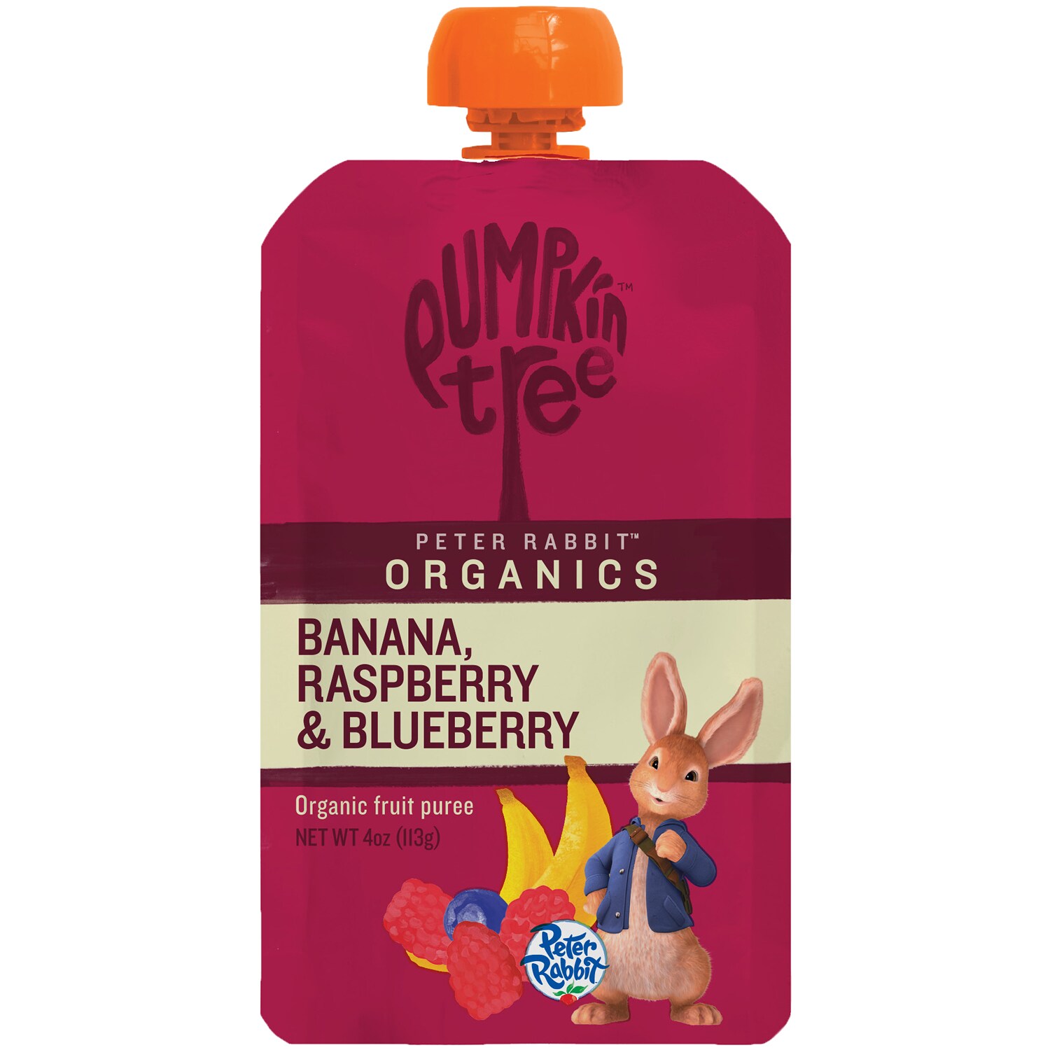Peter Rabbit Organics, Fruit Puree Snack, Banana Raspberry & Blueberry