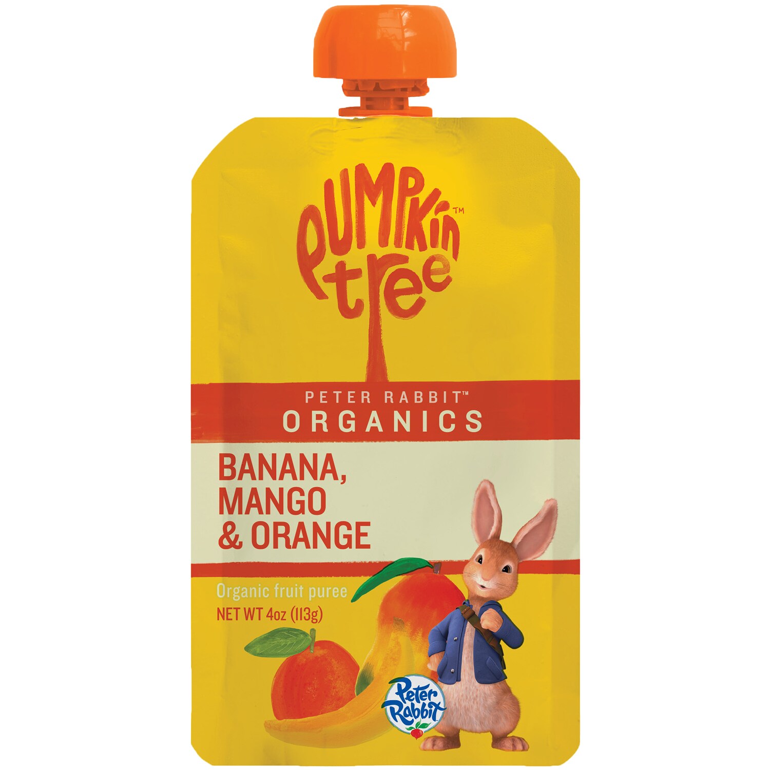 Peter Rabbit Organics, Fruit Puree Snack, Banana Mango & Orange 