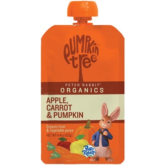 Peter Rabbit Organics, Fruit Puree Snack, Apple, Carrot & Pumpkin