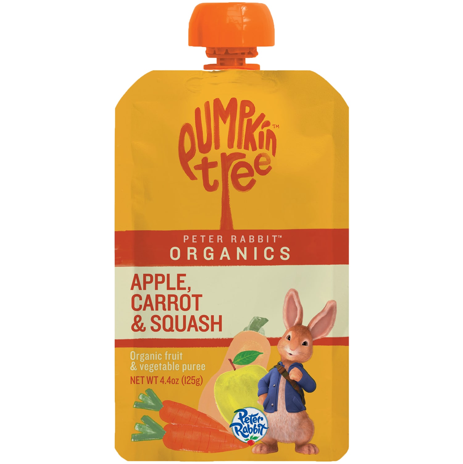 Peter Rabbit Organics, Fruit Puree Snack, Apple, Carrot & Squash