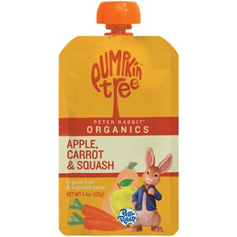 Peter Rabbit Organics, Fruit Puree Snack, Apple, Carrot & Squash