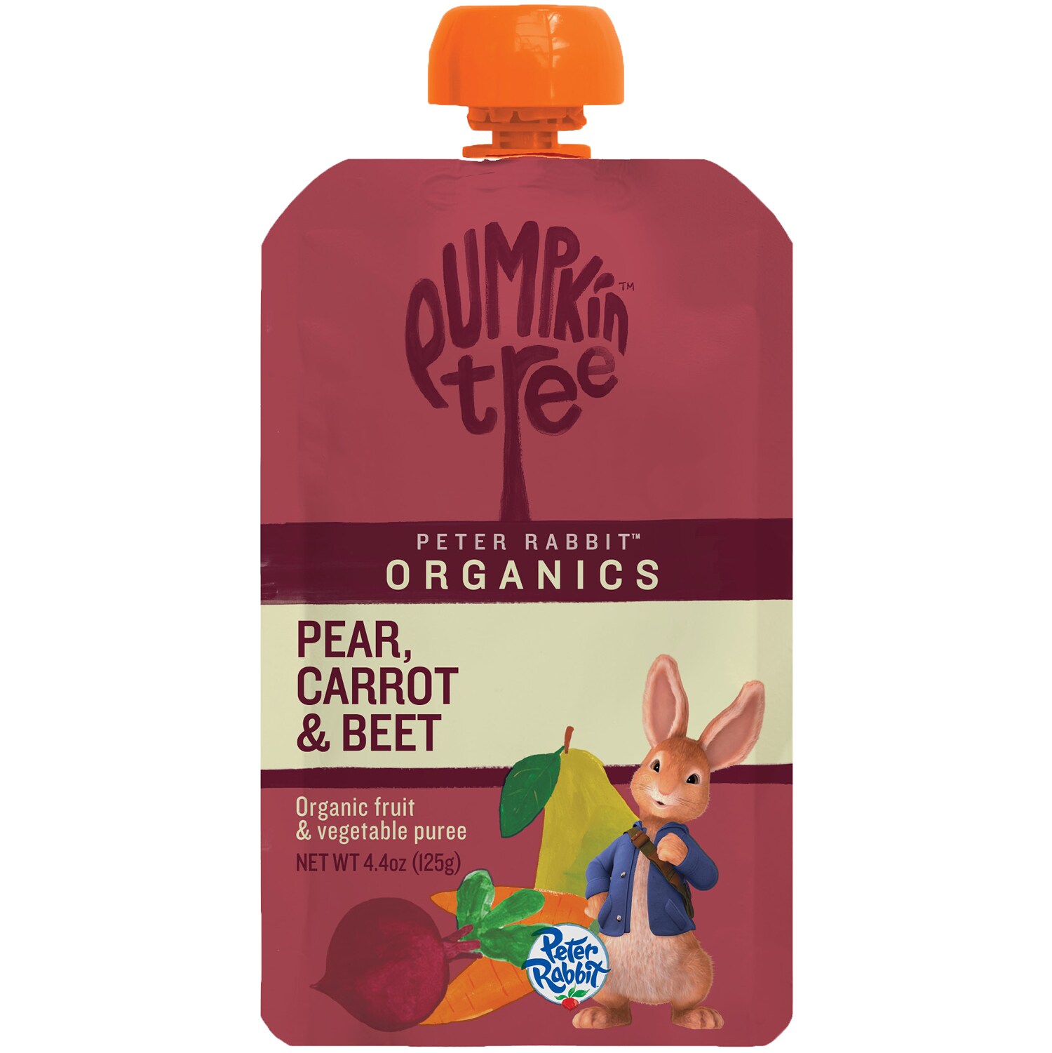 Peter Rabbit Organics, Fruit Puree Snack, Pear, Carrot & Beet 