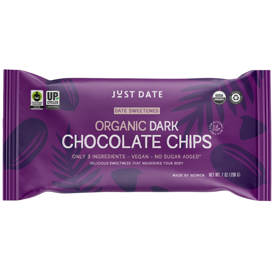 Just Date Sweetened, Organic Dark Chocolate Chips