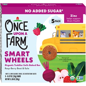 Once Upon a Farm Organic Soft-Baked Bar, Smart Wheels, Rasp-Berry Beet & Kale