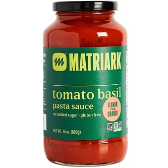 Matriark Foods Upcycled Tomato Basil Sauce, Glass Bottle