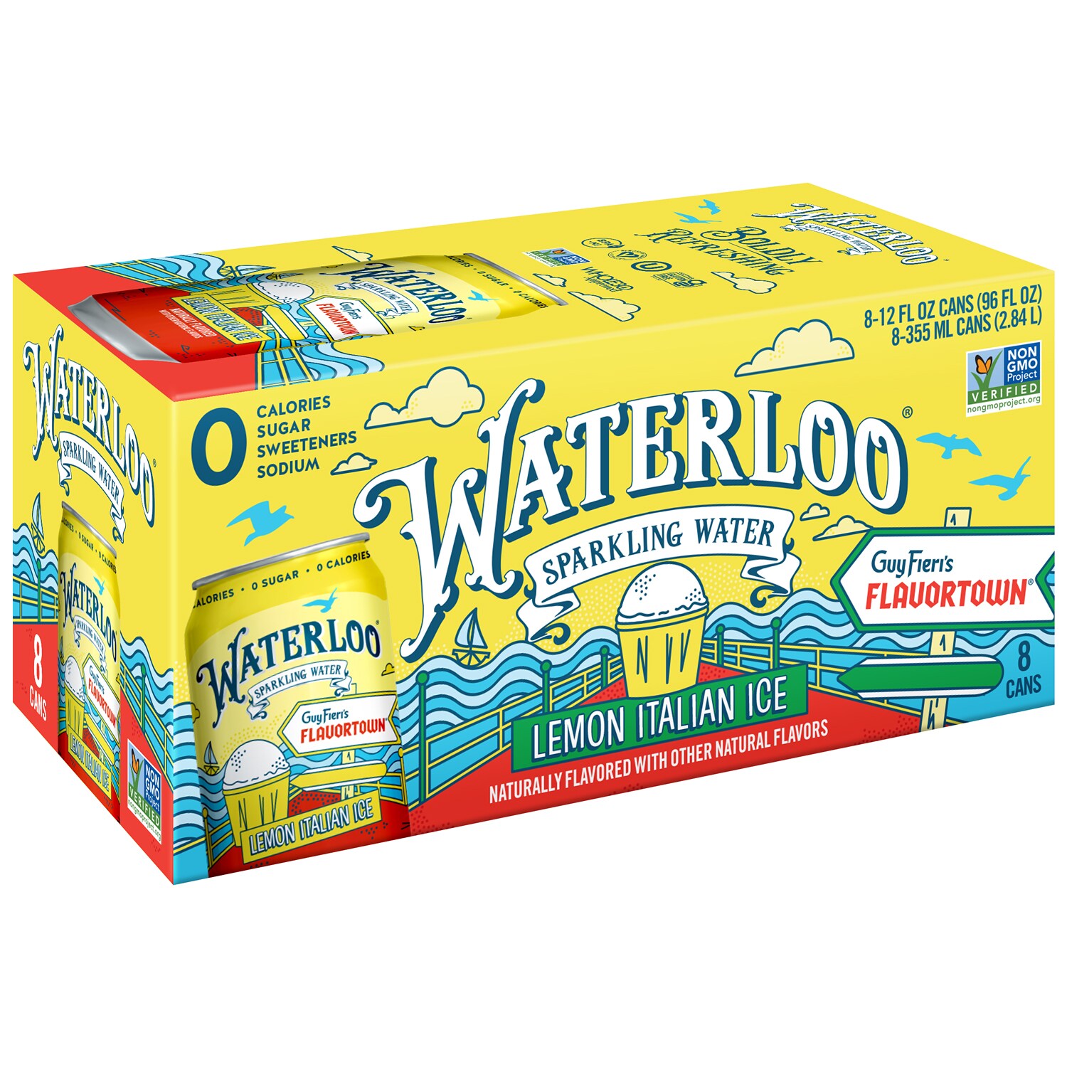 Waterloo Sparkling Water, Summer Lemon Italian Ice, Cans