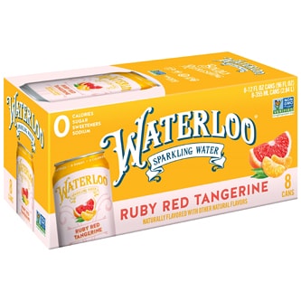 Waterloo Sparkling Water, Ruby Red Tangerine, Cans