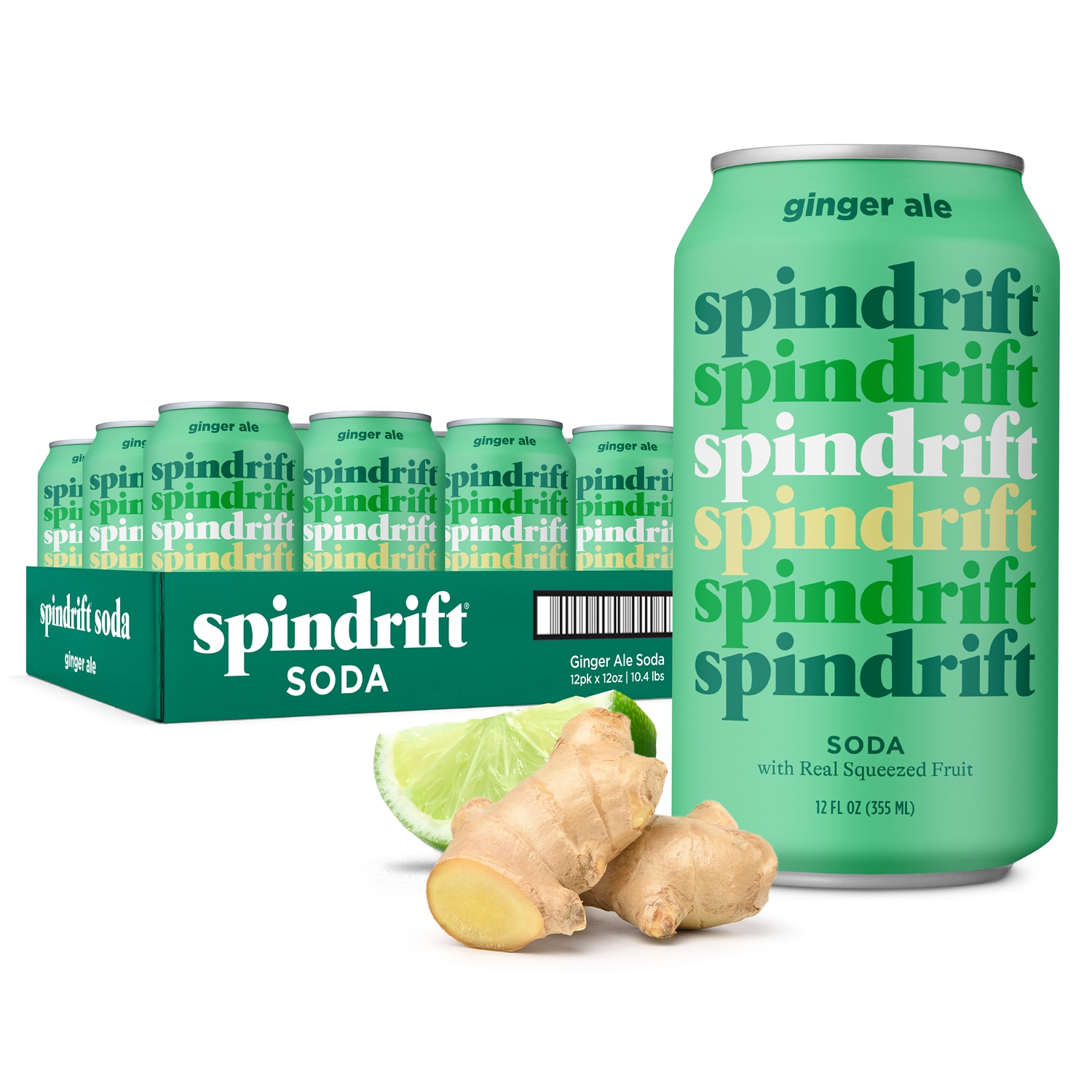 Spindrift Soda Ginger Ale, Cans