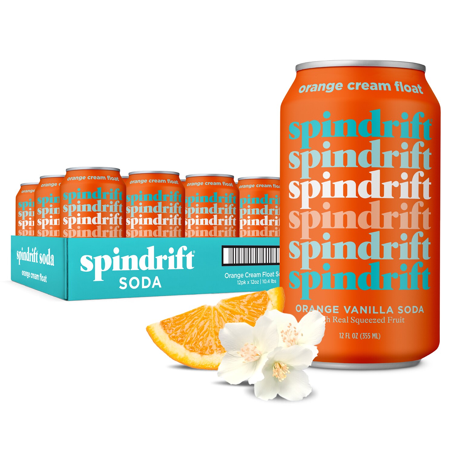 Spindrift Soda Orange Cream, Cans