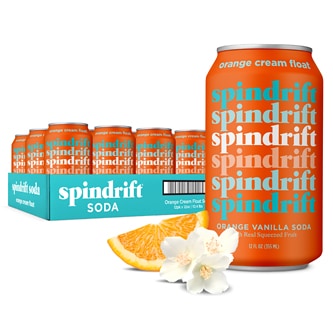 Spindrift Soda Orange Cream, Cans