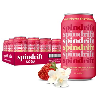 Spindrift Soda Strawberry Shortcake, Cans