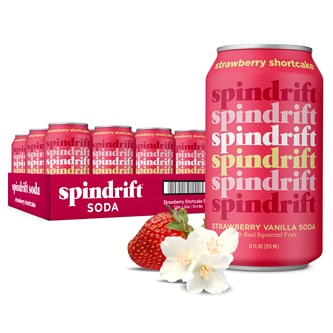 Spindrift Soda Strawberry Shortcake, Cans