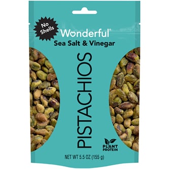 Wonderful No Shell Pistachios, Sea Salt Vinegar