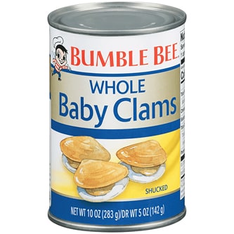 Bumble Bee Whole Baby Clams In Water