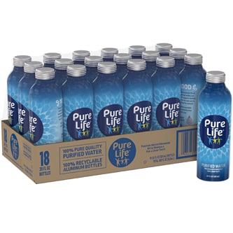 Pure Life Purified Water, Aluminum Bottles