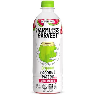 Harmless Harvest Organic Coconut Water, Watermelon, Plastic Bottle