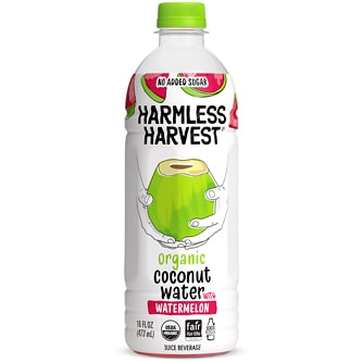 Harmless Harvest Organic Coconut Water, Watermelon, Plastic Bottle