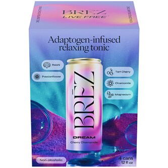 BREZ Dream Relaxing Tonic, Cherry Chamomile, Cans
