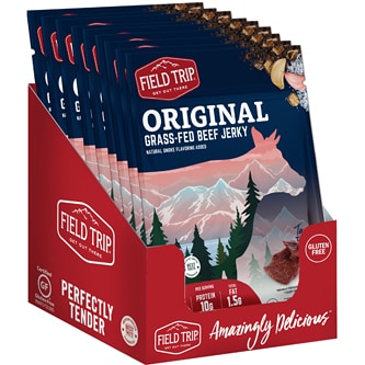 Field Trip All Natural Grass-Fed Beef Jerky, Case