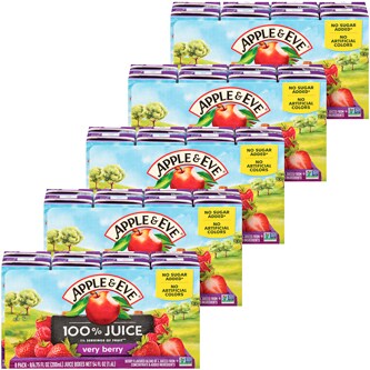 Apple & Eve 100% Juice Very Berry Juice, No Sugar Added, Boxes