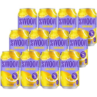 Swoon Zero Sugar Classic Lemonade, Cans, Case