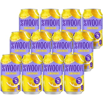 Swoon Zero Sugar Classic Lemonade, Cans, Case