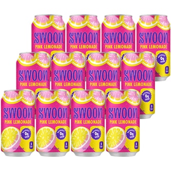 Swoon Zero Sugar Pink Lemonade, Cans, Case