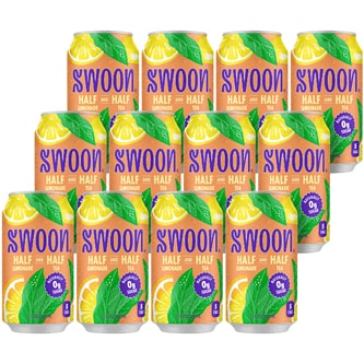 Swoon Zero Sugar Half Tea & Half Lemonade, Cans, Case