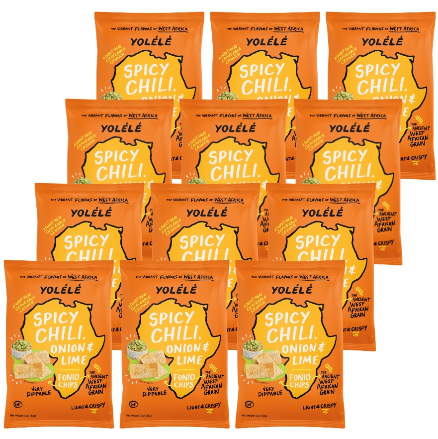 Yolélé Fonio Chips, Spicy Chili, Onion + Lime
