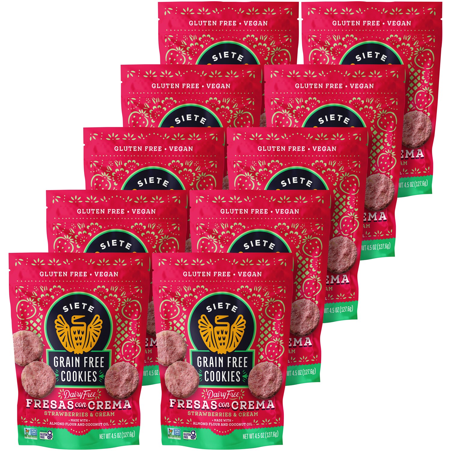 Siete Grain Free Cookies, Fresas con Crema