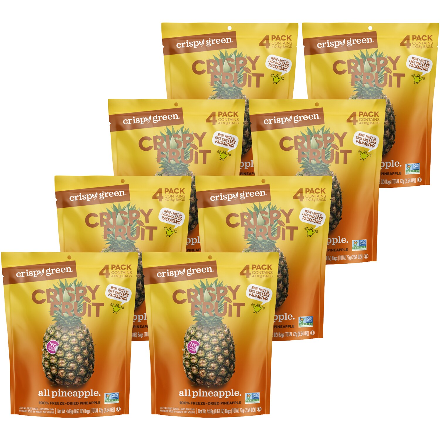 Crispy Green Freeze-Dried Pineapple