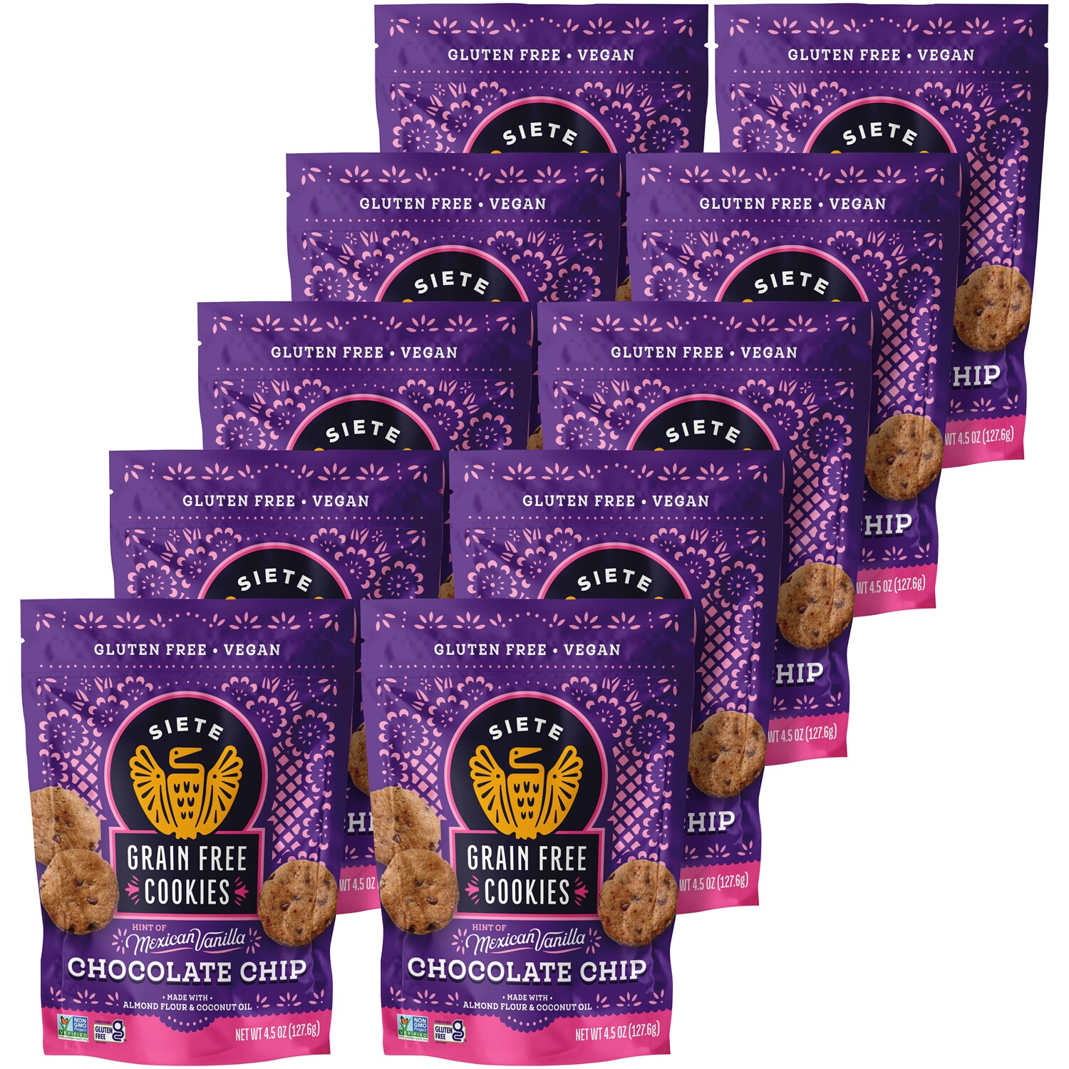 Siete Grain Free Cookies, Mexican Vanilla Chocolate Chip