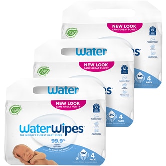 WaterWipes Baby Wipes, Biodegradable Unscented & Hypoallergenic for Sensitive Skin