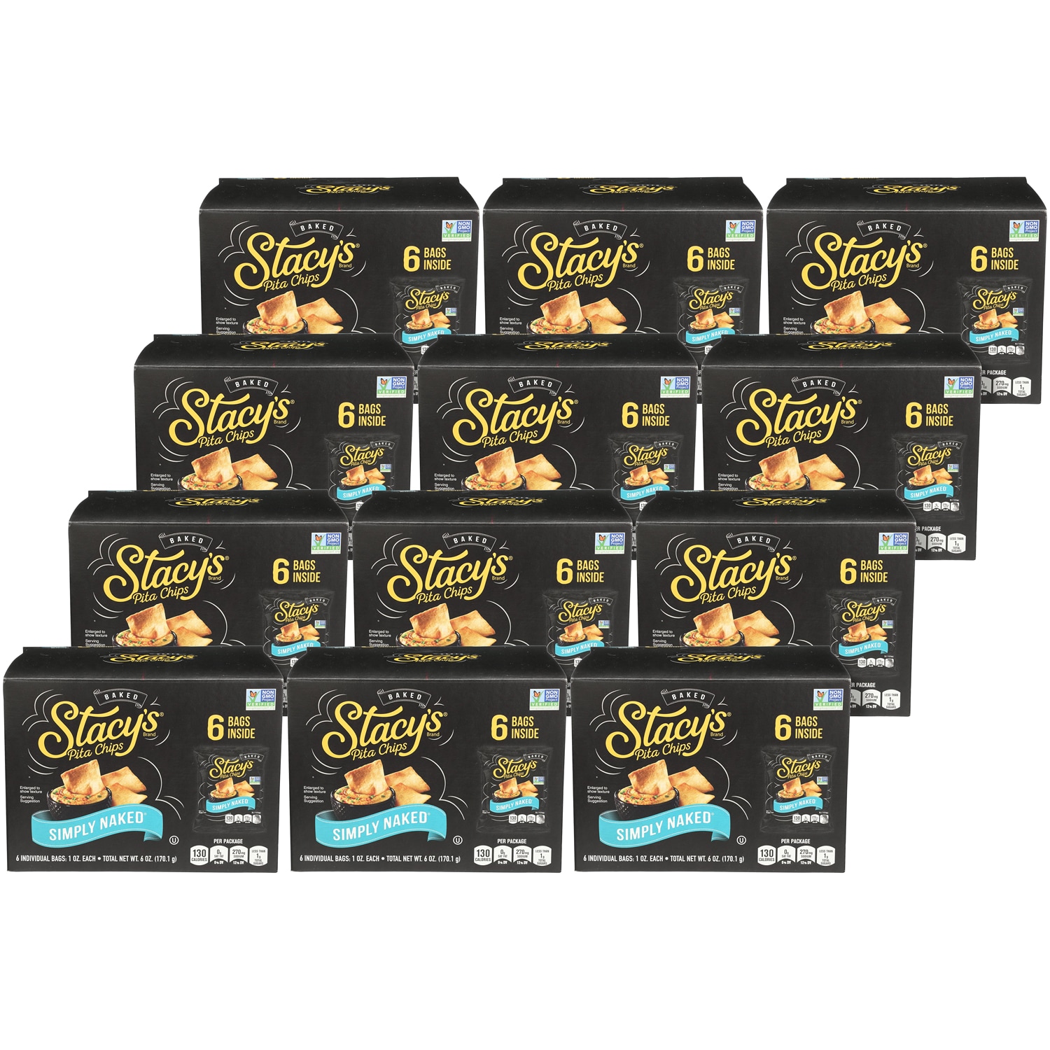 Stacy's Pita Chips, Simply Naked, Single Serving Pack