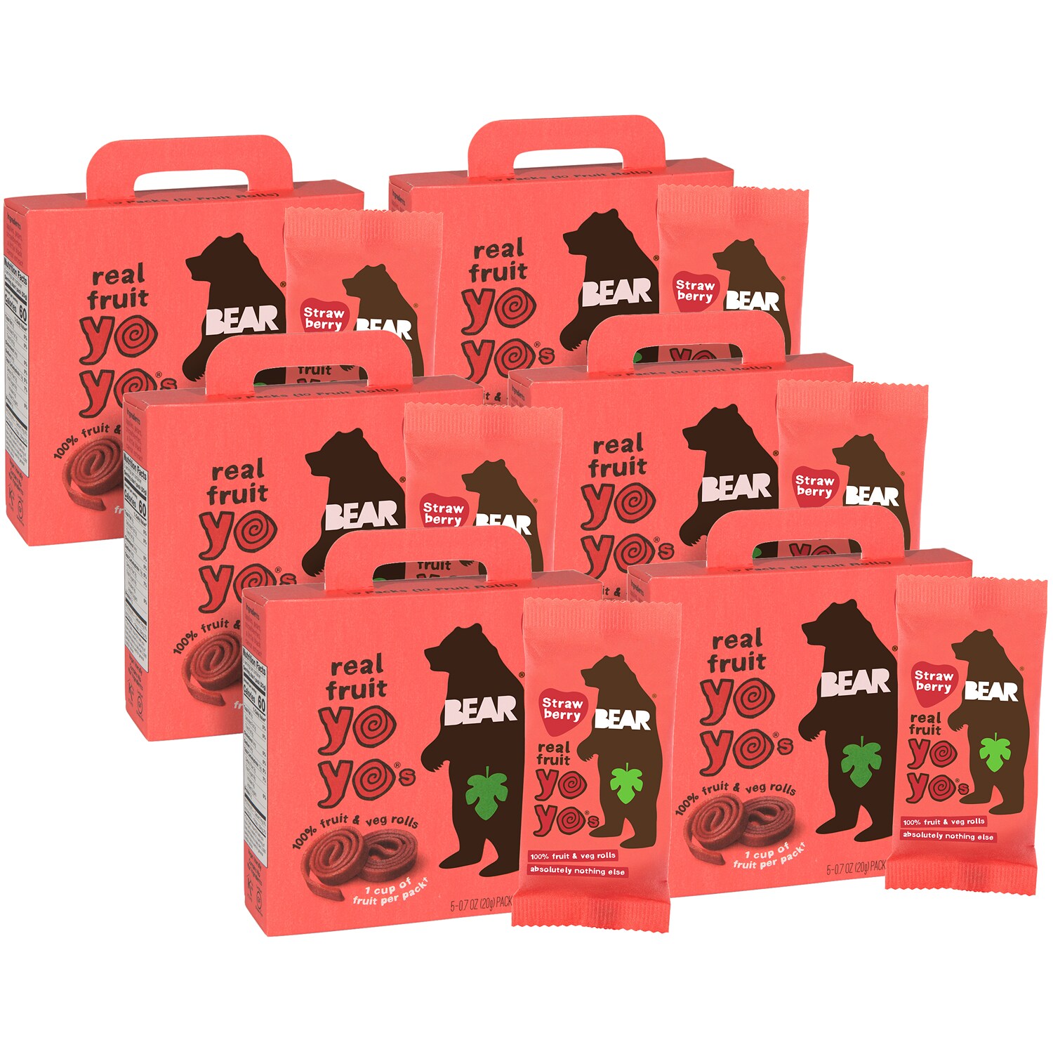 BEAR Yoyos Fruit Rolls, Strawberry