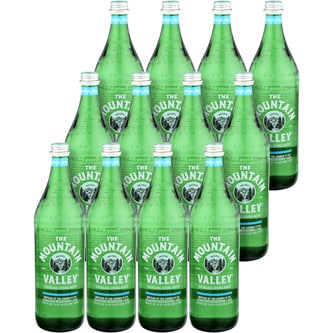 The Mountain Valley Sparkling Water, Glass Bottles, Case
