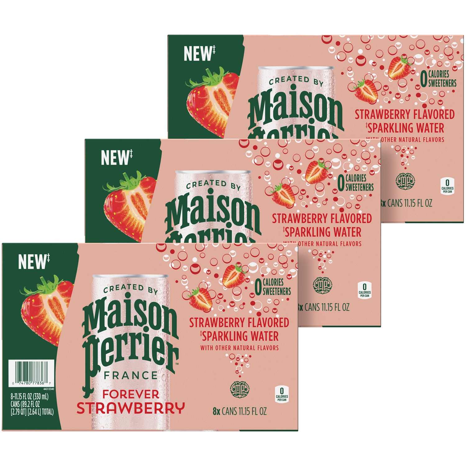Maison Perrier Sparkling Water, Strawberry, Case