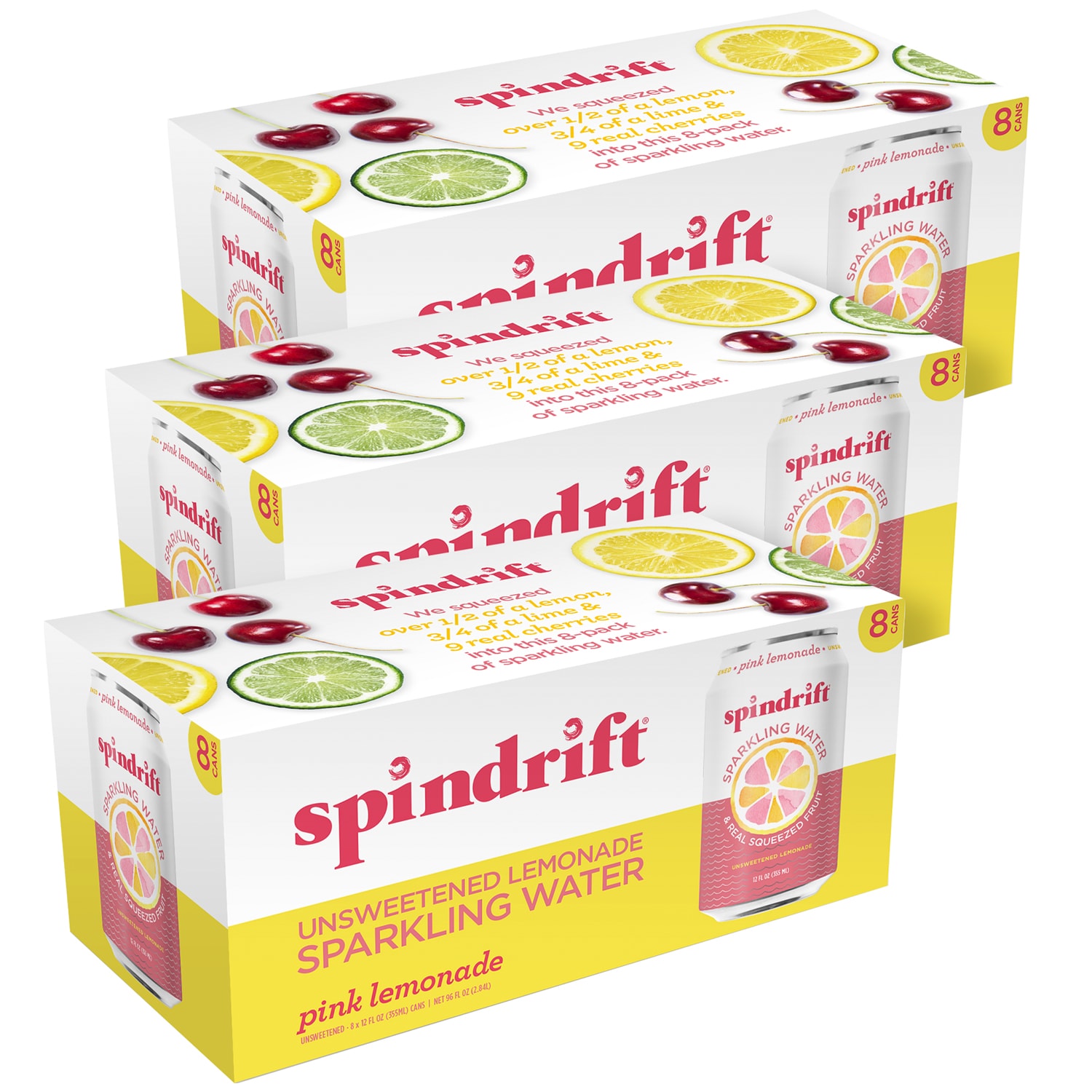 Spindrift Sparkling Water, Pink Lemonade,  Case